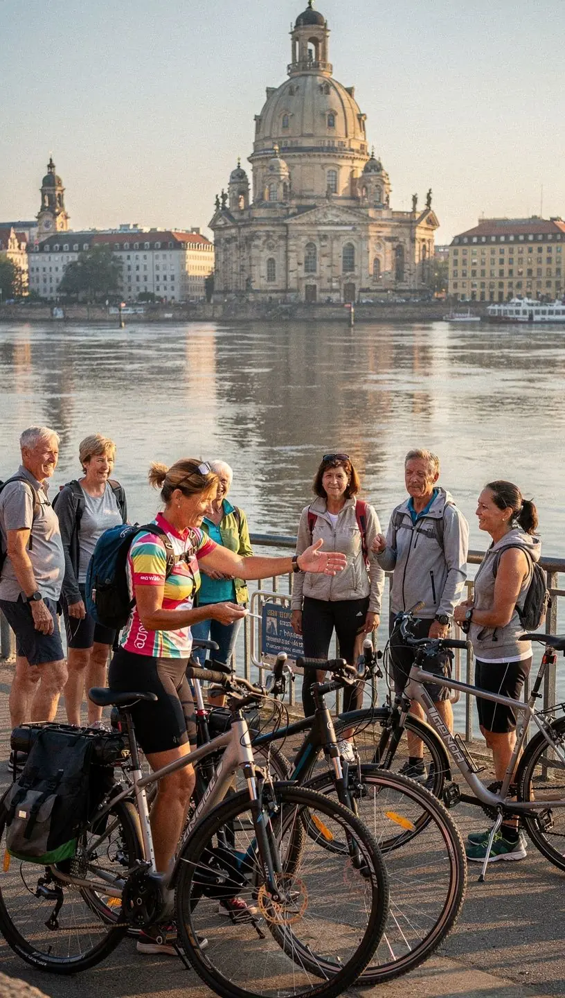 Foto eines Reiseführers, der lokale Spezialitäten und kulturelle Highlights in Deutschland präsentiert
