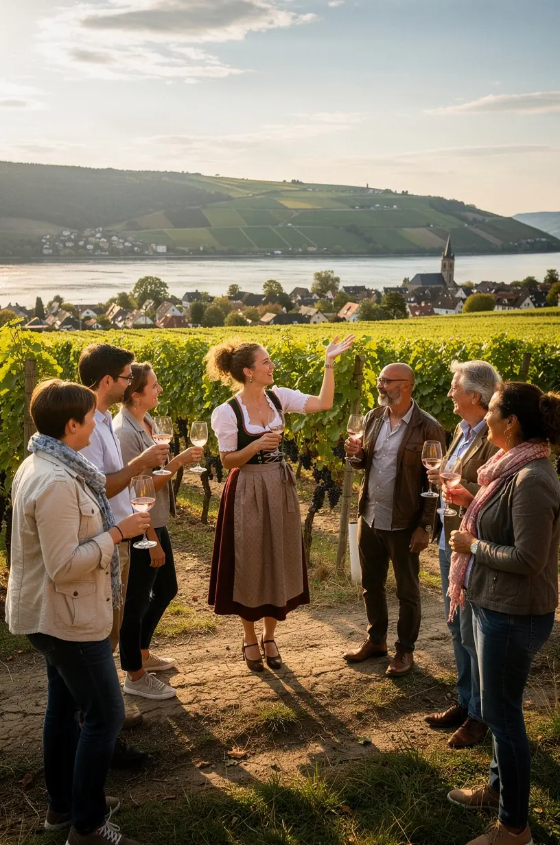 Detailaufnahme einer handgezeichneten Reiseroute durch mehrere Bundesländer mit hervorgehobenen Sehenswürdigkeiten